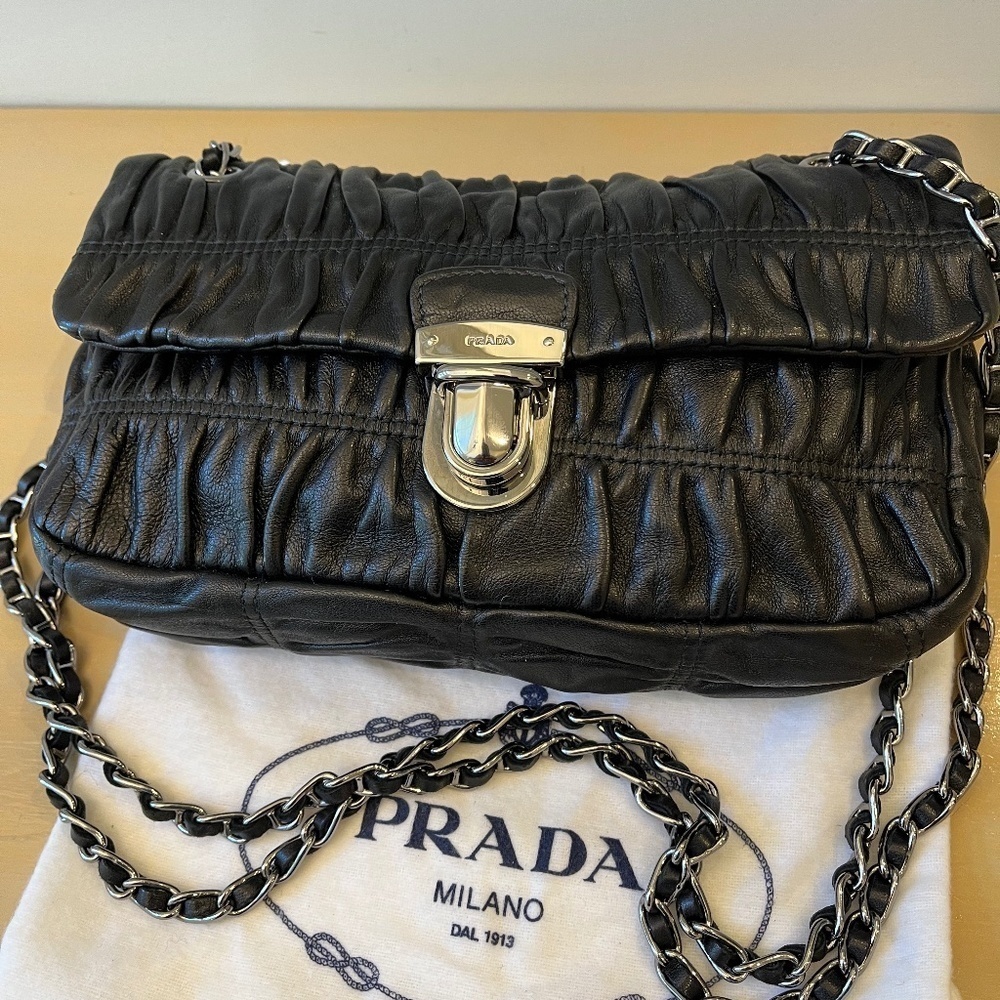 Prada Black Leather Crossbody